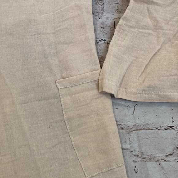 NWT BETUSLINE beige Crossover cotton blend woman’s robe size 2 XL - Picture 11 of 13